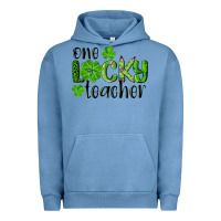 Pigment Pebble Blue st. Patrick's day one lucky teacher Urban Hoodie - RanaPortraitStore