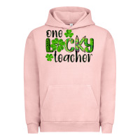 Pigment Salmon st. Patrick's day one lucky teacher Urban Hoodie - RanaPortraitStore