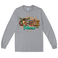 Heather Grey coffee please Long Sleeve Tee - BarkalooDesign