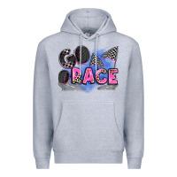 Heather Grey go race Premium Hoodie - Zillion Design Studio