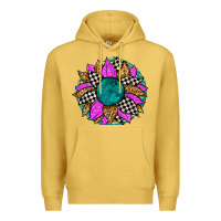 Antique Gold race sunflower Premium Hoodie - Zillion Design Studio