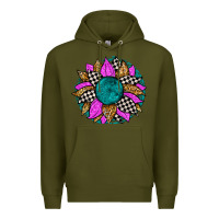 Army Green race sunflower Premium Hoodie - Zillion Design Studio