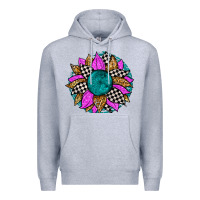 Heather Grey race sunflower Premium Hoodie - Zillion Design Studio