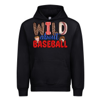 Black wild about baseball Urban Hoodie - Zillion Design Studio