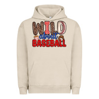 Pigment French Oak wild about baseball Urban Hoodie - Zillion Design Studio