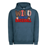Pigment Midnight Navy wild about baseball Urban Hoodie - Zillion Design Studio