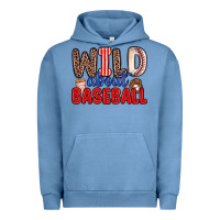 Pigment Pebble Blue wild about baseball Urban Hoodie - Zillion Design Studio