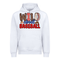 White wild about baseball Urban Hoodie - Zillion Design Studio
