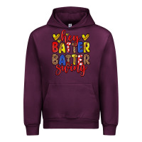 Mauve Wine hey batter batter swing softball Urban Hoodie - Zillion Design Studio