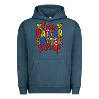 Pigment Midnight Navy hey batter batter swing softball Urban Hoodie - Zillion Design Studio