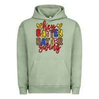 Pigment Oil Green hey batter batter swing softball Urban Hoodie - Zillion Design Studio