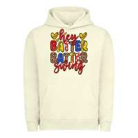 Pigment Pistachio hey batter batter swing softball Urban Hoodie - Zillion Design Studio