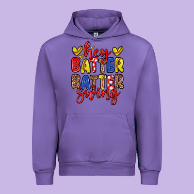 Hey Batter Batter Swing Softball Urban Hoodie Designed By Zillion Design Studio