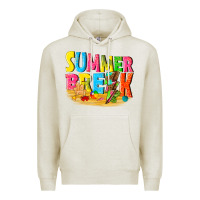 Oatmeal Heather summer break Premium Hoodie - texasbilliewilder
