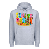 Heather Grey summer break Premium Hoodie - texasbilliewilder