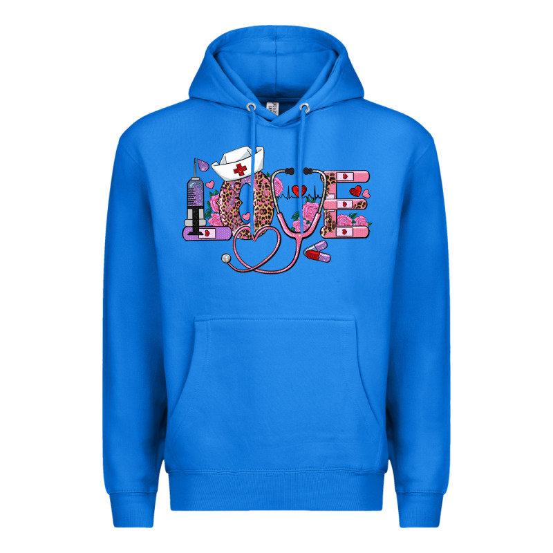 Valentine's Day Nurse Love Premium Hoodie by RanaPortraitStore | Teevron