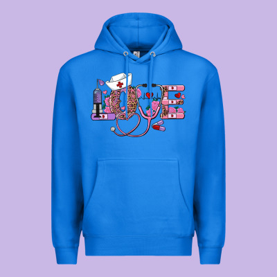 Valentine's Day Nurse Love Premium Hoodie Designed By Ranaportraitstore