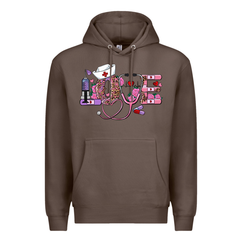 Valentine's Day Nurse Love Premium Hoodie by RanaPortraitStore | Teevron