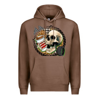 Chestnut race skull Premium Hoodie - Zillion Design Studio