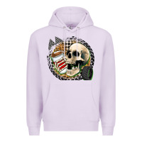 Lilac race skull Premium Hoodie - Zillion Design Studio