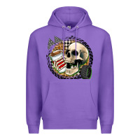 Purple race skull Premium Hoodie - Zillion Design Studio