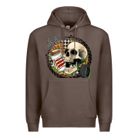 Coffee race skull Premium Hoodie - Zillion Design Studio