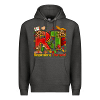 Charcoal Heather respiratory therapist juneteenth Premium Hoodie - Zillion Design Studio