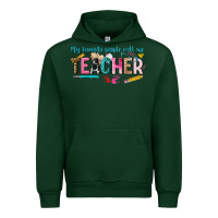 Forest Green my favorite people call me teacher Urban Hoodie - texasbilliewilder