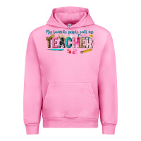 Fuchsia Pink my favorite people call me teacher Urban Hoodie - texasbilliewilder