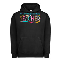 Pigment Black my favorite people call me teacher Urban Hoodie - texasbilliewilder