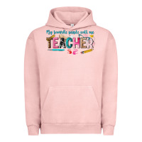 Pigment Salmon my favorite people call me teacher Urban Hoodie - texasbilliewilder