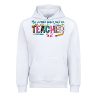 White my favorite people call me teacher Urban Hoodie - texasbilliewilder