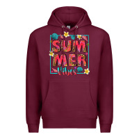 Burgundy summer  vibes Premium Hoodie - texasbilliewilder