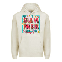 Oatmeal Heather summer  vibes Premium Hoodie - texasbilliewilder