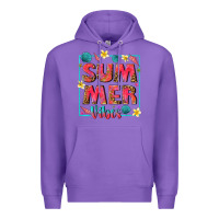 Purple summer  vibes Premium Hoodie - texasbilliewilder