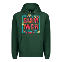 Sports Green summer  vibes Premium Hoodie - texasbilliewilder