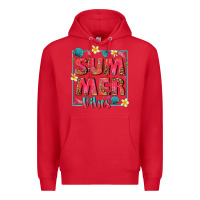 Red summer  vibes Premium Hoodie - texasbilliewilder