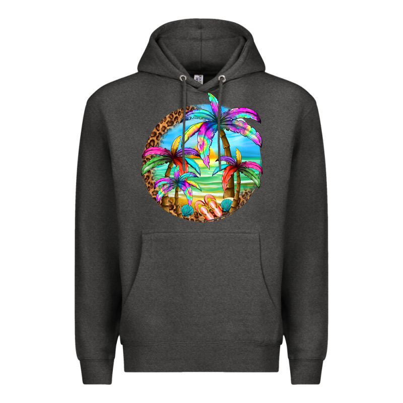 Summer Colorful Palms Premium Hoodie by texasbilliewilder | Teevron
