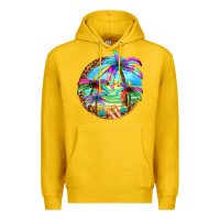 Lemon summer colorful palms Premium Hoodie - texasbilliewilder