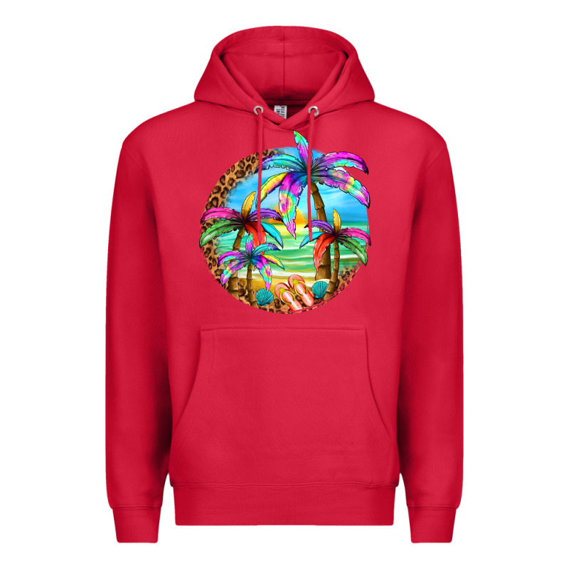 Summer Colorful Palms Premium Hoodie by texasbilliewilder | Teevron