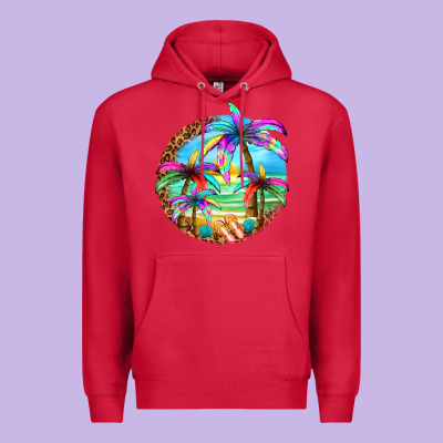 Summer Colorful Palms Premium Hoodie Designed By Texasbilliewilder