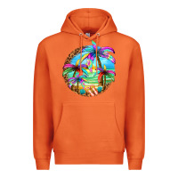 Carrot summer colorful palms Premium Hoodie - texasbilliewilder