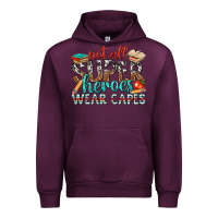 Mauve Wine not all superheroes wear capes with books Urban Hoodie - texasbilliewilder