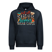 Navy not all superheroes wear capes with books Urban Hoodie - texasbilliewilder