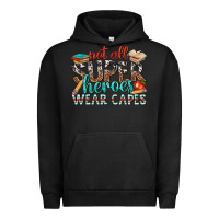 Pigment Black not all superheroes wear capes with books Urban Hoodie - texasbilliewilder