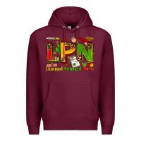 Burgundy licensed practical nurse Premium Hoodie - Zillion Design Studio