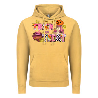 Vintage Mustard trıck or treat Vintage Hoodie - AdoDesignShop