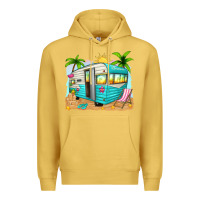 Antique Gold summer caravan Premium Hoodie - texasbilliewilder