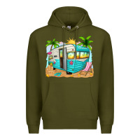 Army Green summer caravan Premium Hoodie - texasbilliewilder