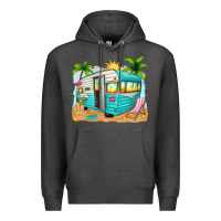 Charcoal Heather summer caravan Premium Hoodie - texasbilliewilder